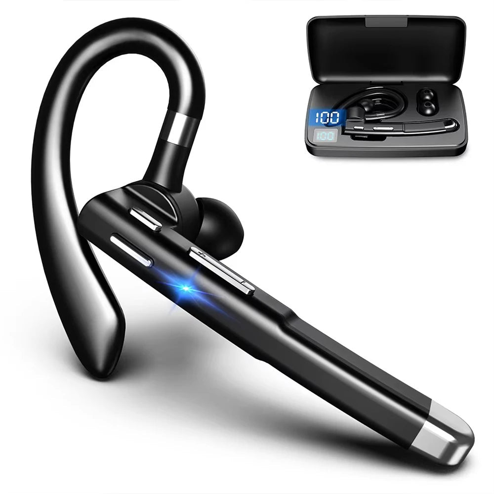 BT5.3 Bluetooth-headset met één oor en ruisonderdrukking