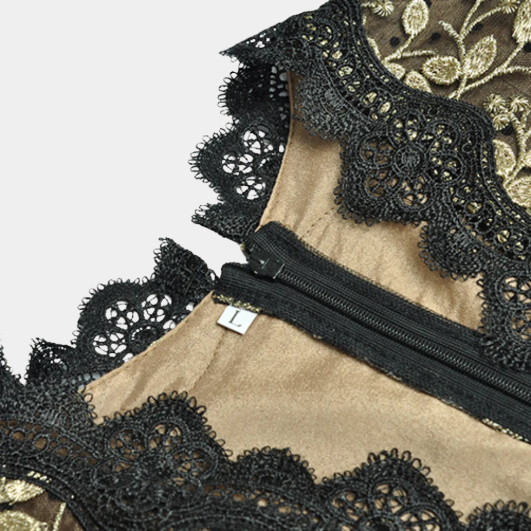 Vintage Maxi-jurk met Borduursels