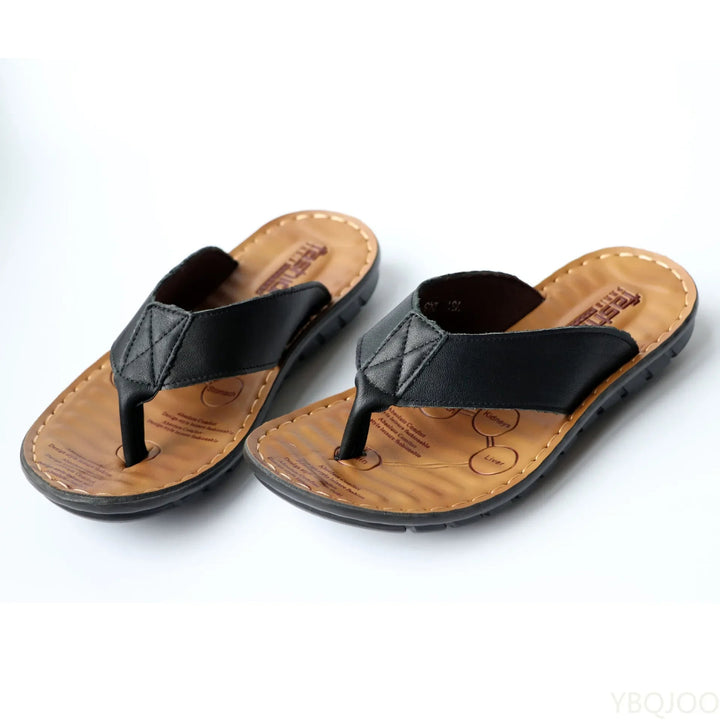 Ravon – Leren heren slippers voor de zomer