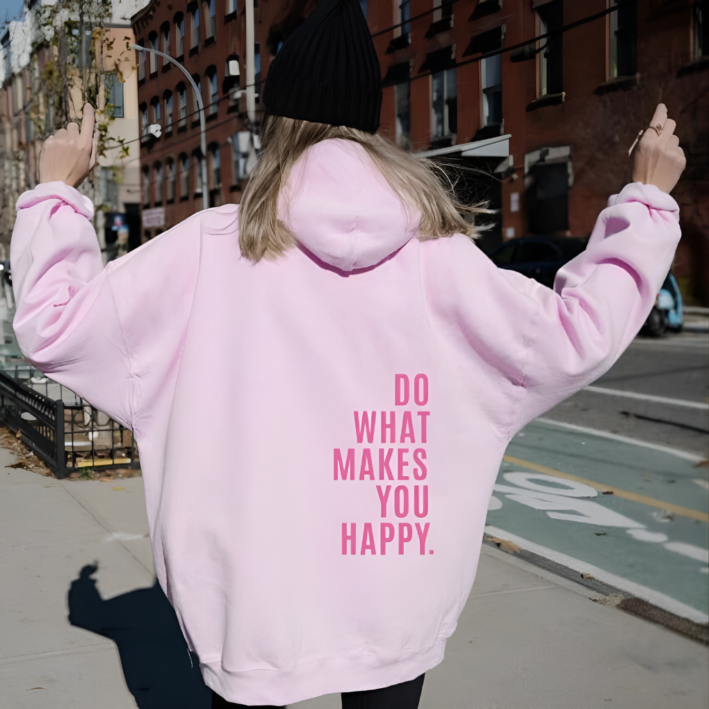 Bedrukt gezellig sweatshirt met capuchon