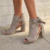 Vrouwelijke Canvas Sandalen met Strik en Romeinse Touch