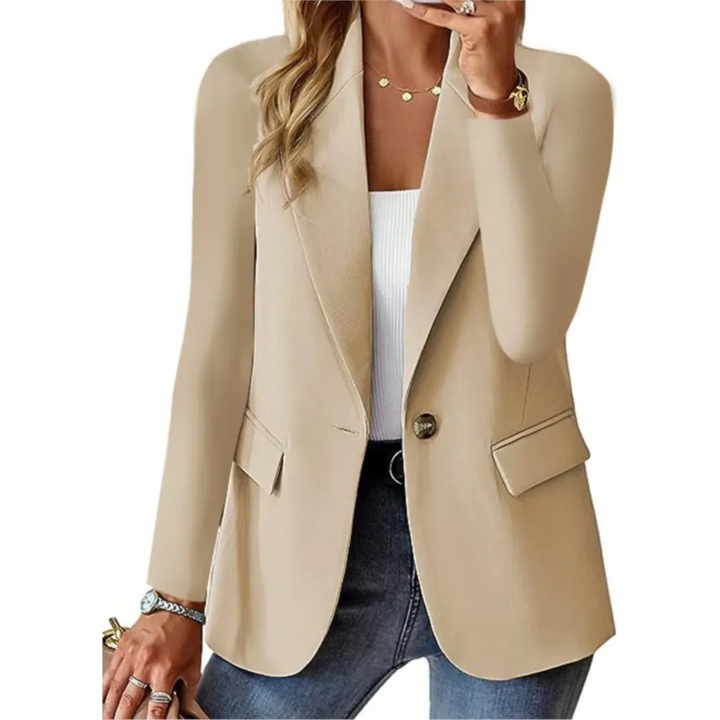 Getailleerde Comfortabel Blazer Met Één Knoop Dames