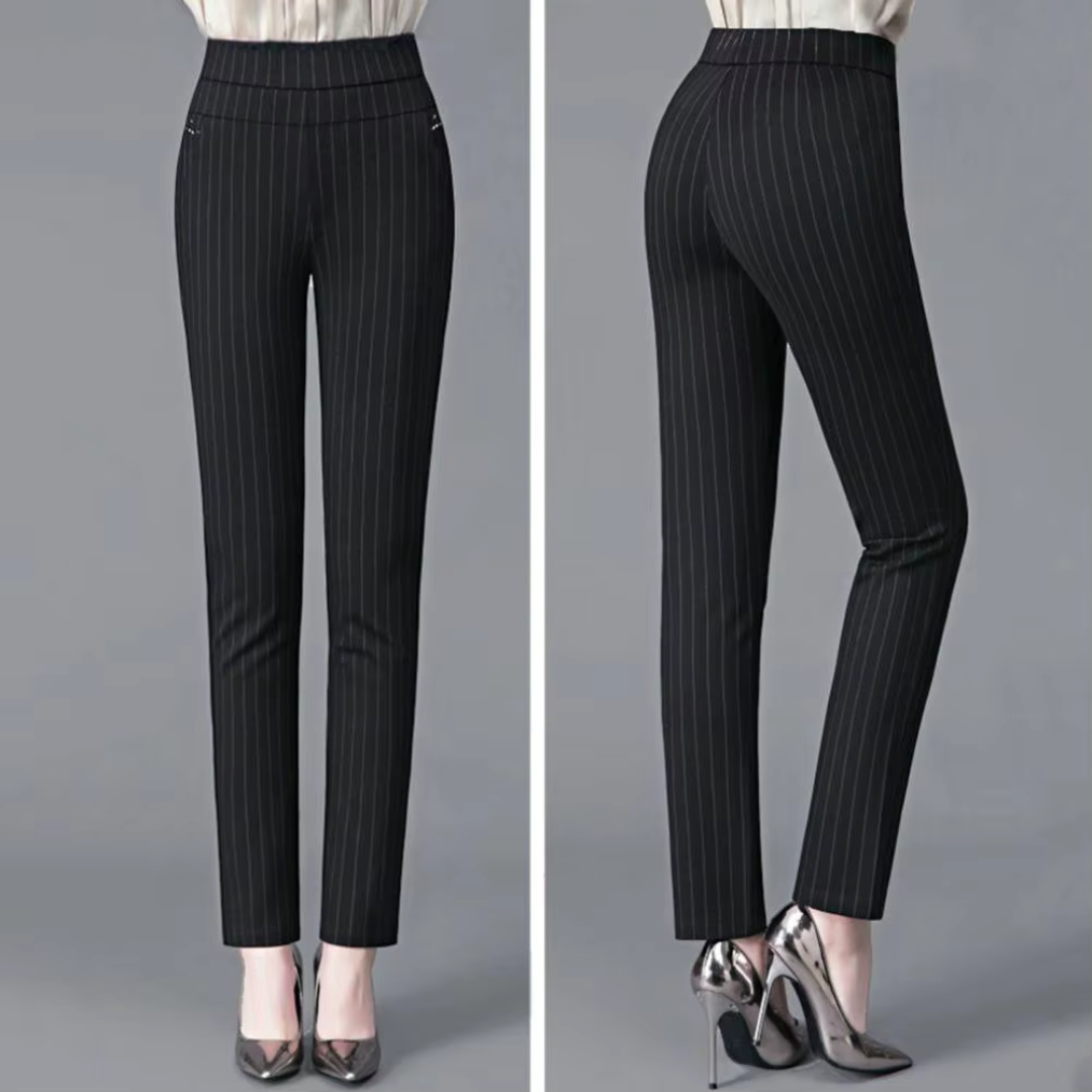 Straight-Leg Broek met Hoge Taille Dames
