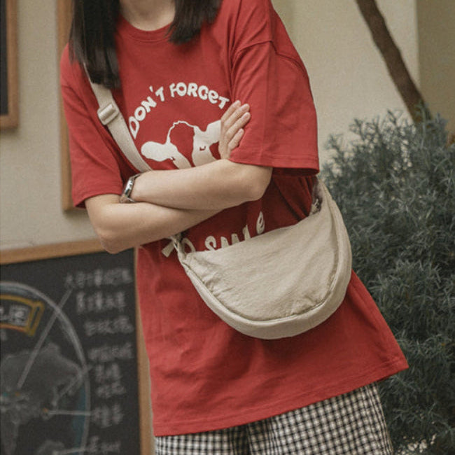 Ruime Nylon Schoudertas voor Dames