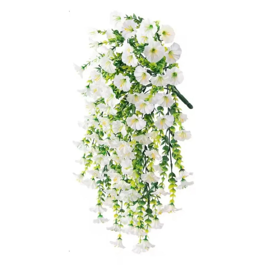 UV-bestendige kunstmatige ochtendglorie bloem hangende decoratie