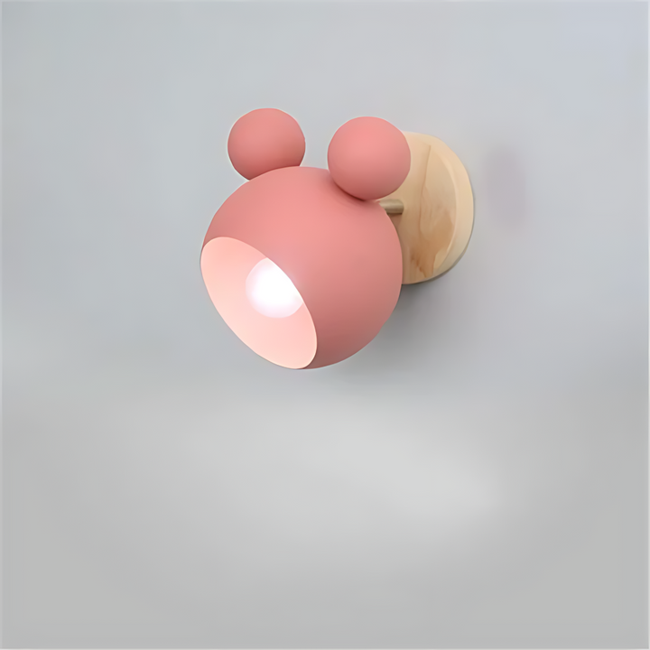 LumiMickey Nordic Wandlamp | Schattige LED-wandlamp in de vorm van een muisje voor een gezellige kinderkamer en speelkamer.