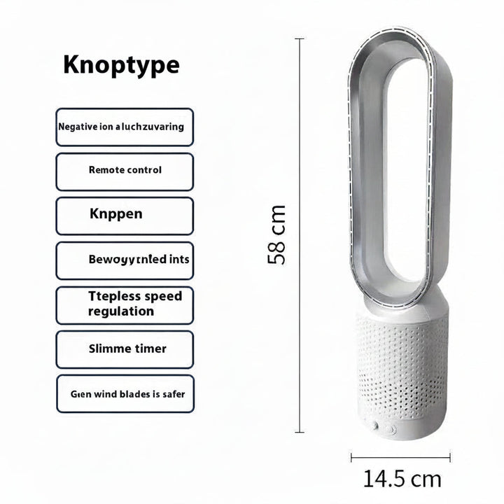 Bladeless Fan For Home Air Purification Circulation Ultra Silent Cooling Tower Fan Dorm Use