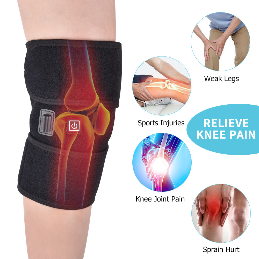 Elektrische kniewarmer met 3 standen, via USB of adapter