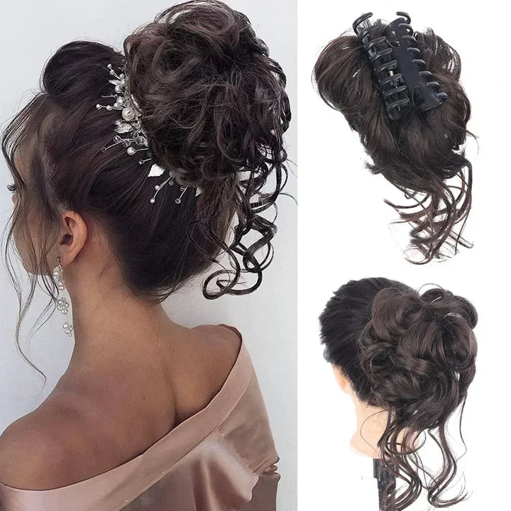 Krullen Chignon – Clip-in Haarextensions met Volume en Natuurlijke Look