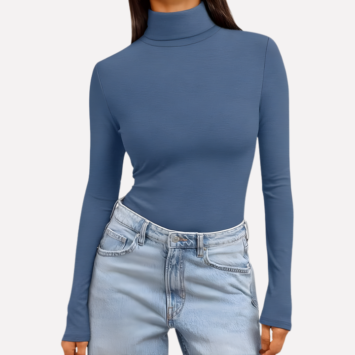 Vrouwen Turtleneck Lang Mouw Top