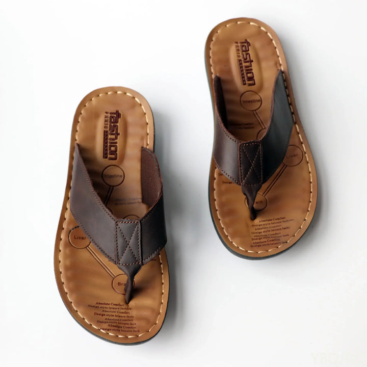 Ravon – Leren heren slippers voor de zomer