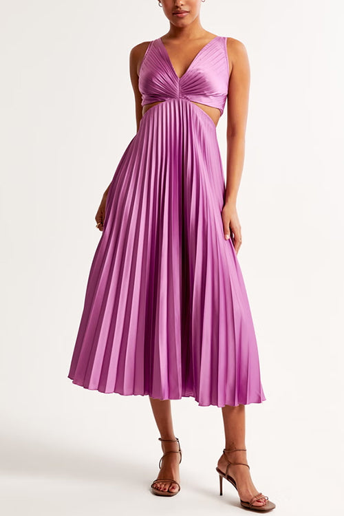 Elegante Mouwloze Jurk met Open Rug