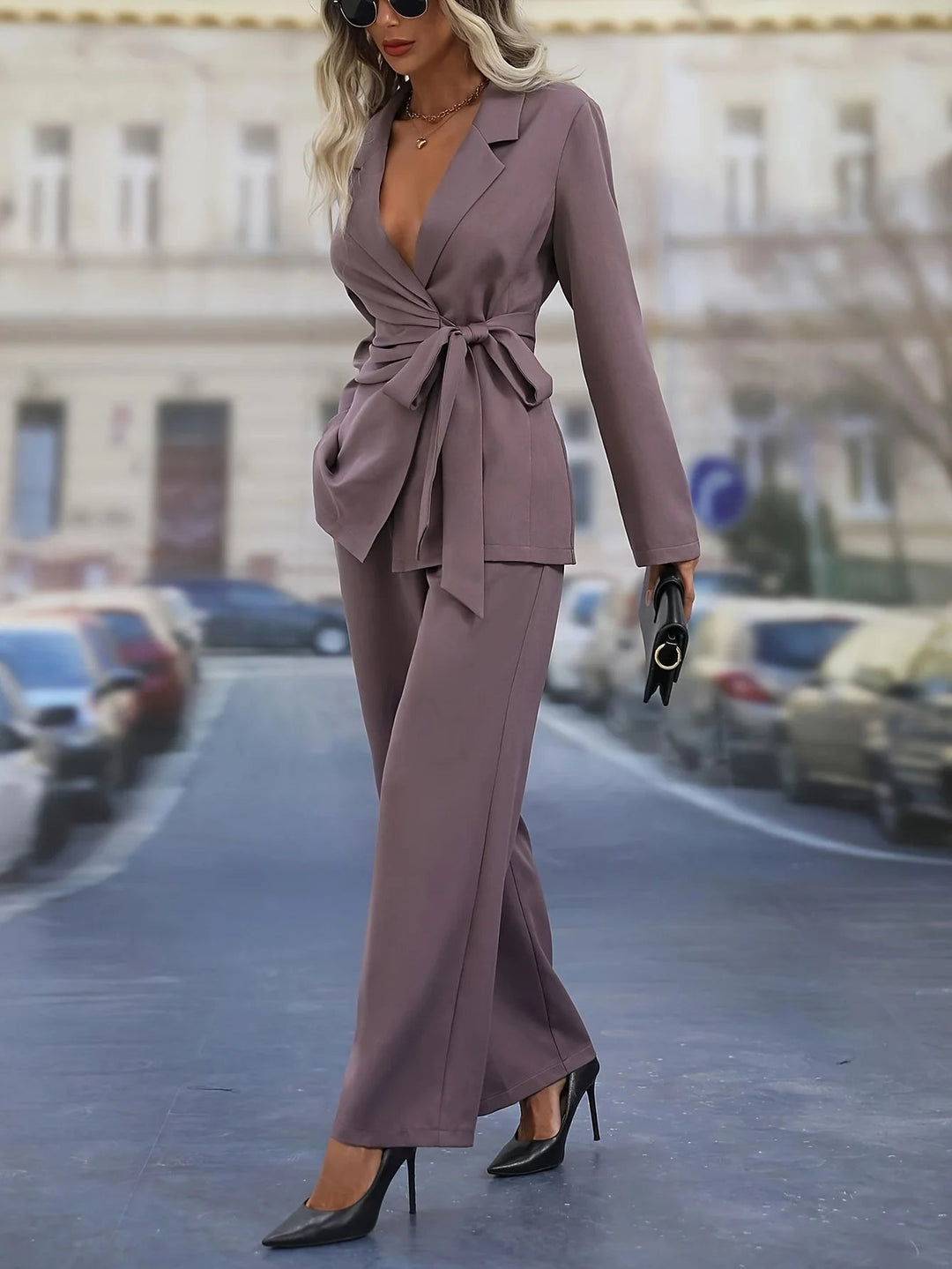 2-delige loungewear set voor dames – top en broek