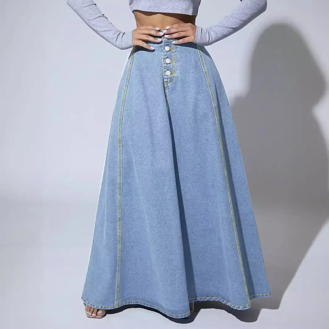 Dames Denim Rok