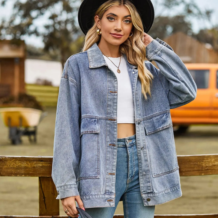 DenimCharm – Klassiek Vintage Denim Jack voor Dames