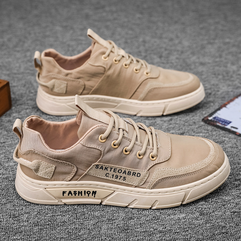 Heren Canvas Sneakers met Handgemaakt Design