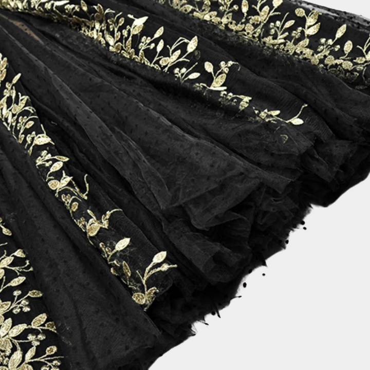 Vintage Maxi-jurk met Borduursels