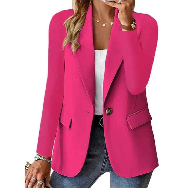 Getailleerde Comfortabel Blazer Met Één Knoop Dames