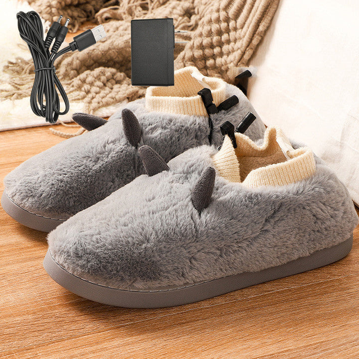 Verwarmde pantoffels met USB en superzacht velours, unisex