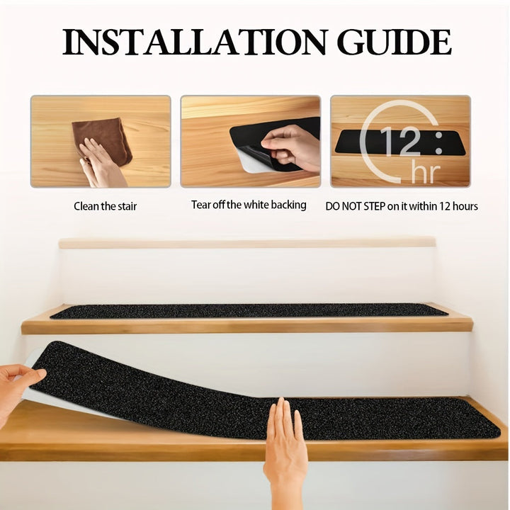 Antislip Treden 10-stuks – 6"x24", 80-Korrel, Weerbestendig