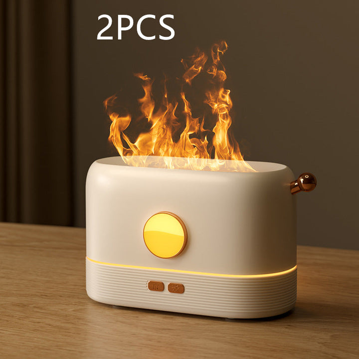 Compacte vlam diffuser op USB met watertank van 200 ml