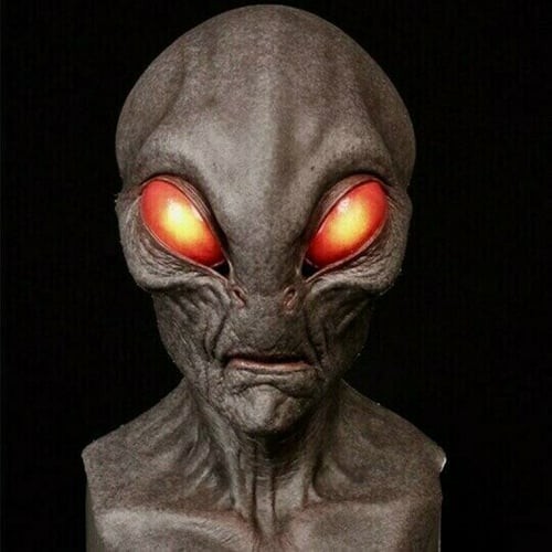 Realistisch CosmicMorph Aliëngezicht | Halloweenkostuum-accessoire, volledig handbeschilderd