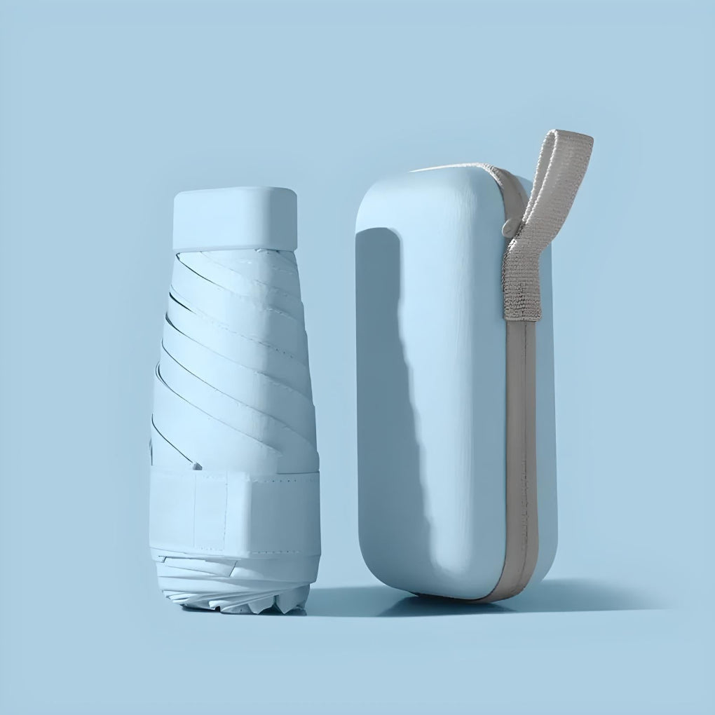 Compacte reisparaplu en koffer