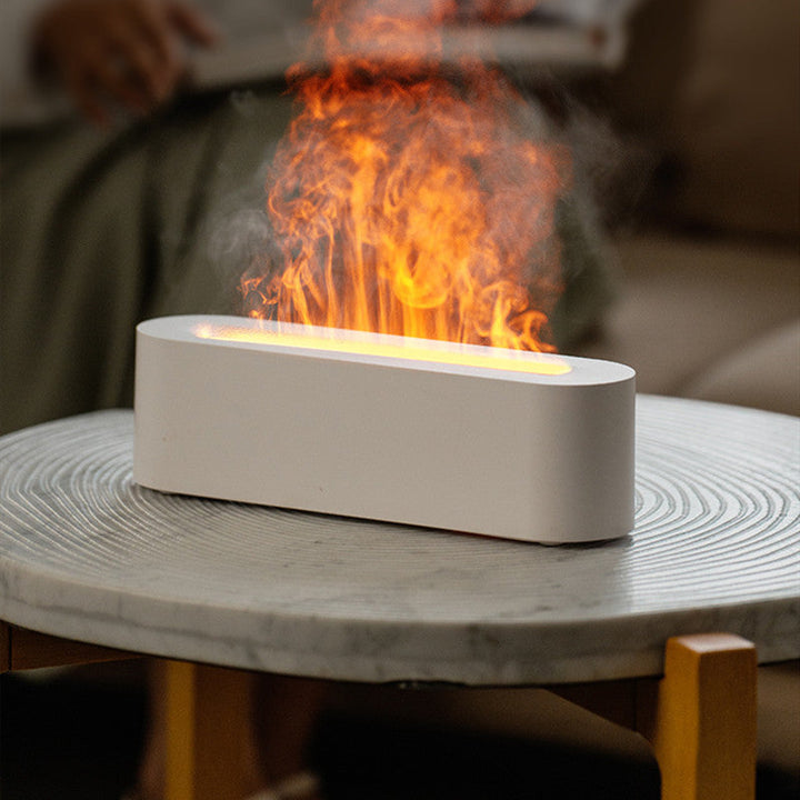 Vlam aroma diffuser met 7 kleuren, ook met geurolie erbij