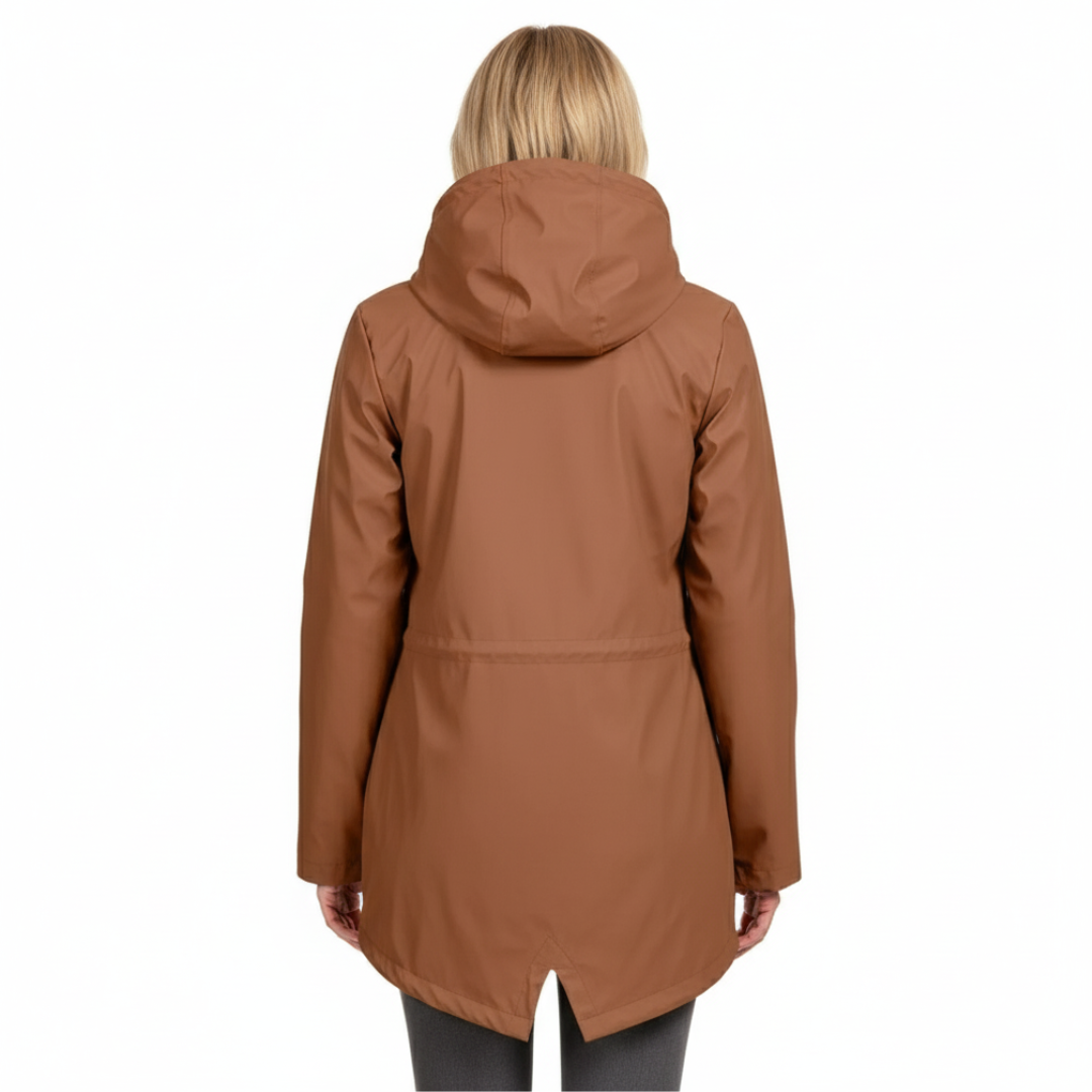 Waterdichte damesjas – fleece gevoerd – met capuchon