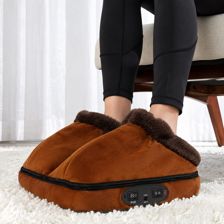 Voetenwarmer met vibratie en fleece gevoerde vakken