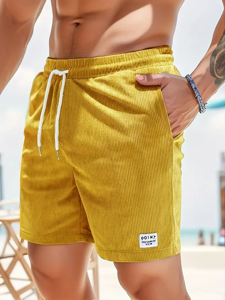 Heren Katoenlook Corduroy Zomershorts
