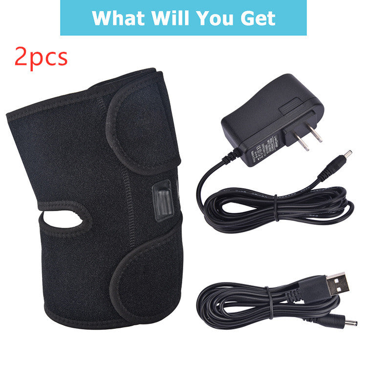 Elektrische kniewarmer met 3 standen, via USB of adapter