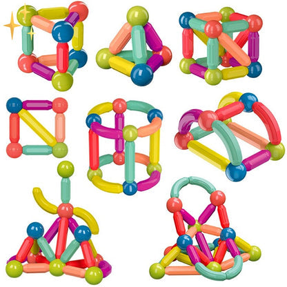 MagnaCreate - 64-delige Magnetische Bouwblokkenset voor Creatieve Kinderen