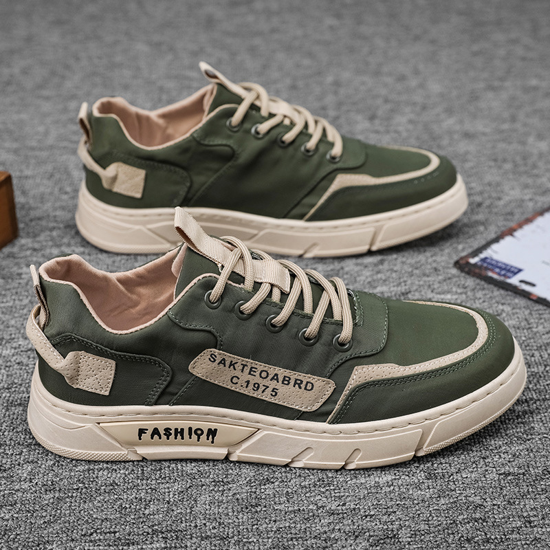 Heren Canvas Sneakers met Handgemaakt Design