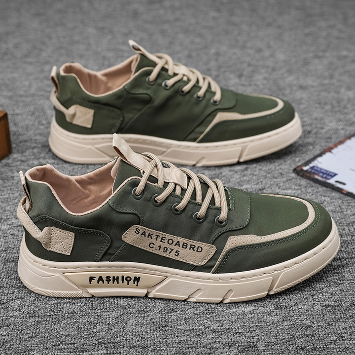Heren Canvas Sneakers met Handgemaakt Design