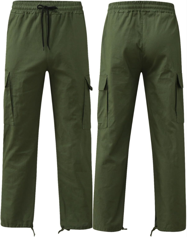 Heren Cargo Broek met Meerdere Zakken en Verstelbare Taille