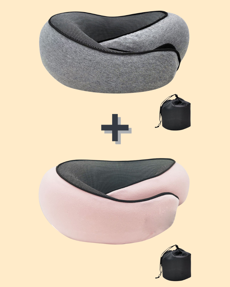 Ergonomische nekkussens voor op reis met traagschuim