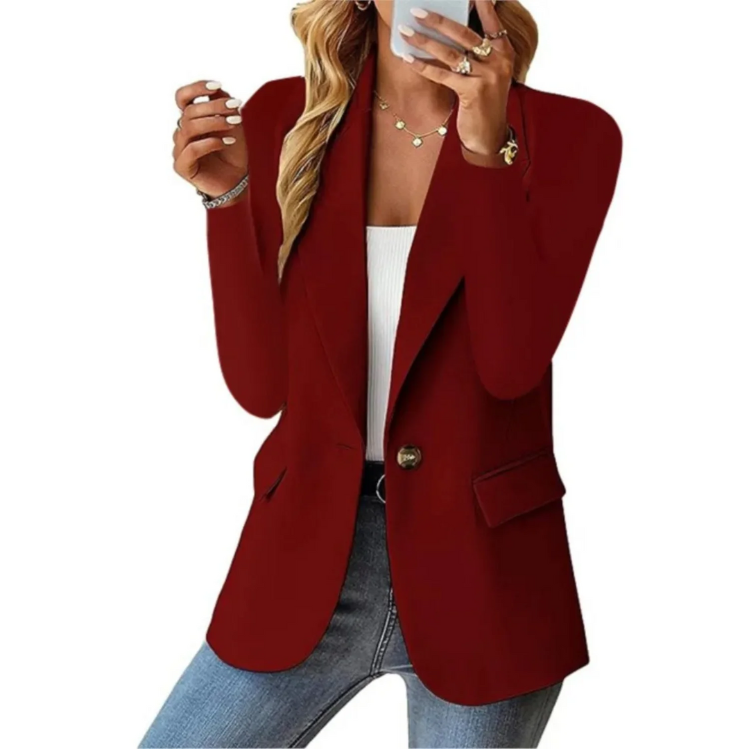 Getailleerde Comfortabel Blazer Met Één Knoop Dames