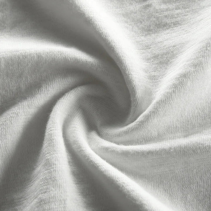 Vintage Katoenen Longsleeve shirt met O-hals Heren