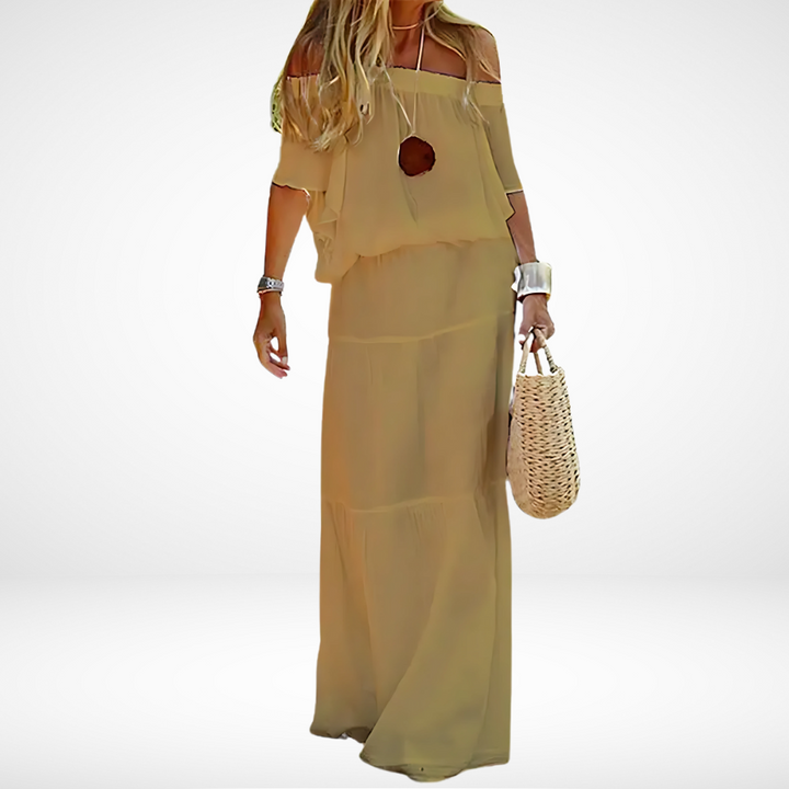 BohoBreeze – Elegante Witte Maxi Strandjurk