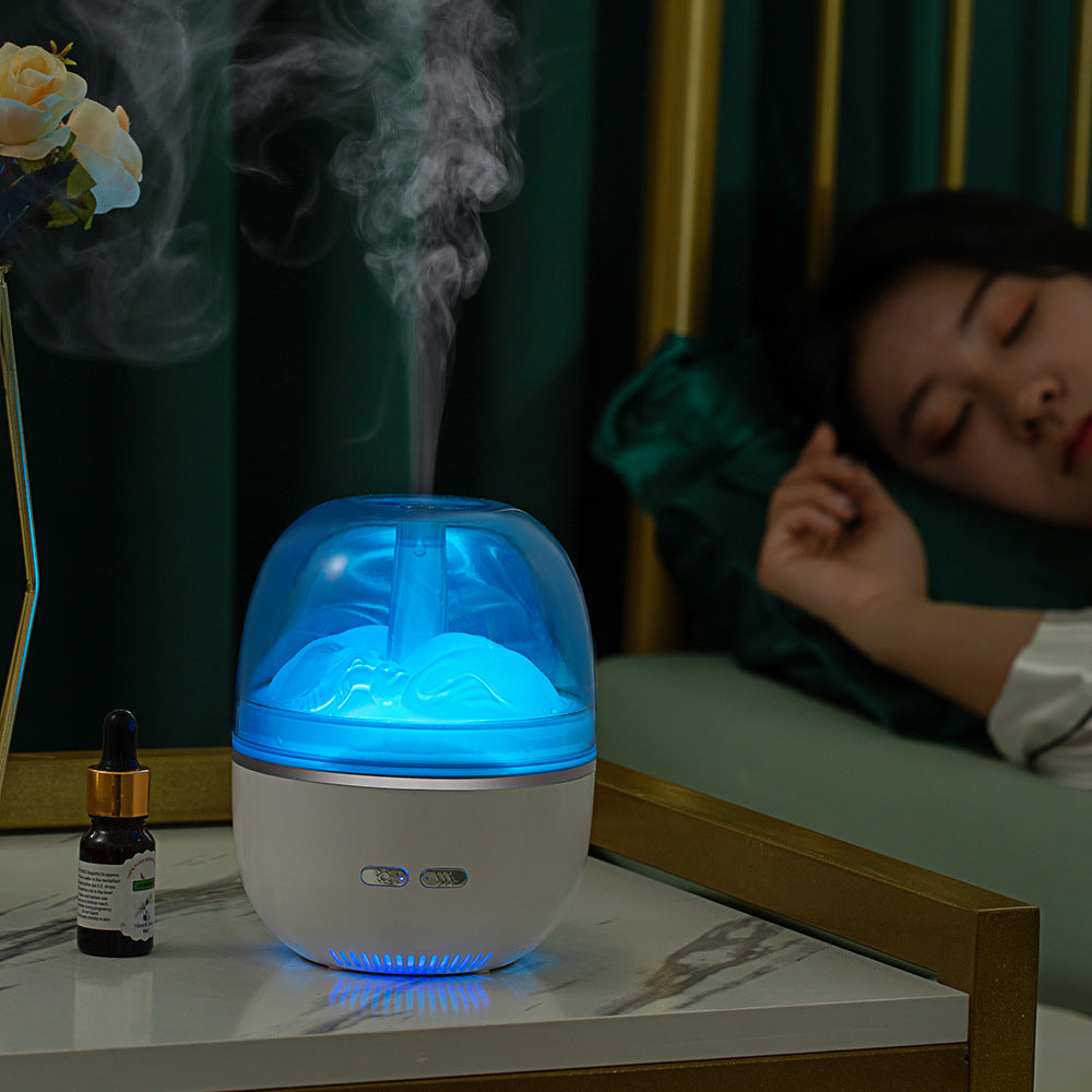 Kleine aroma diffuser met kleurverlooplicht en dichte koude nevel