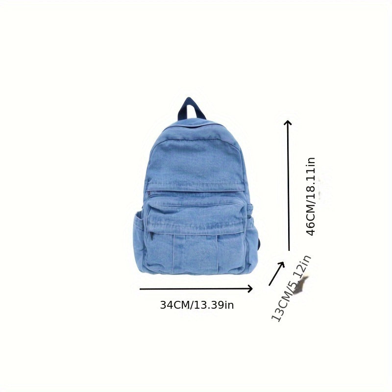 Casual Denim Rugzak – Trendy en Veelzijdige Reistas voor Mannen en Vrouwen