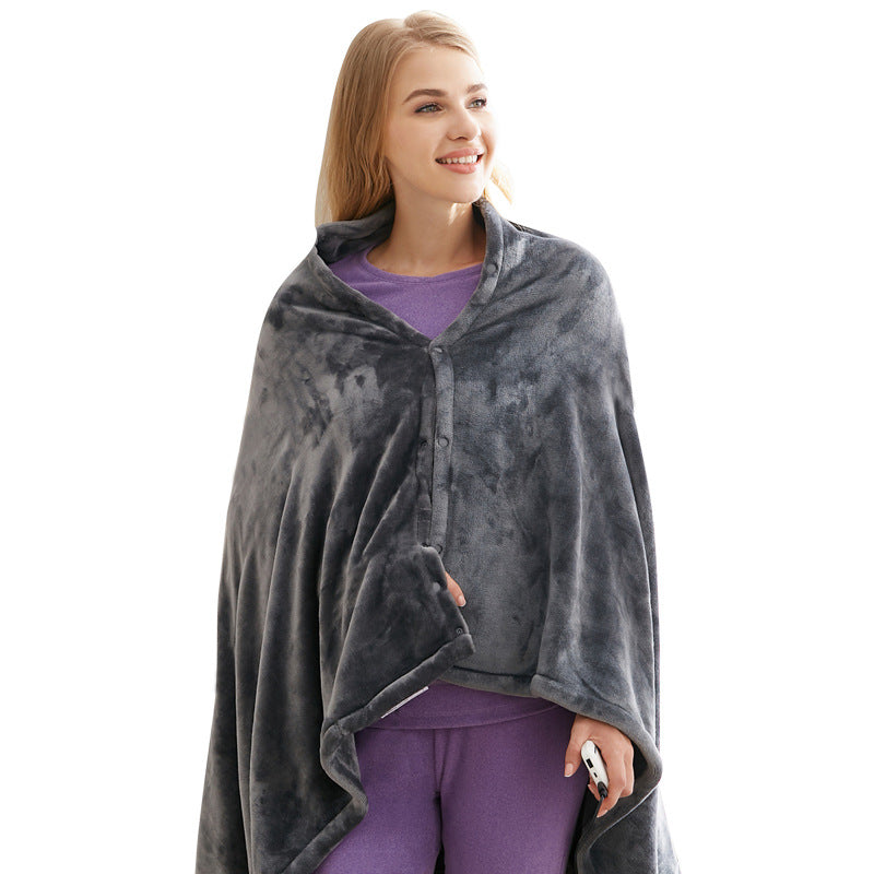 Verwarmde omslagdeken van koraalfleece, 150 x 85 cm met 3 standen