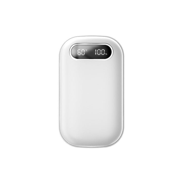 Oplaadbare handwarmer met digitaal display, aan twee kanten warm