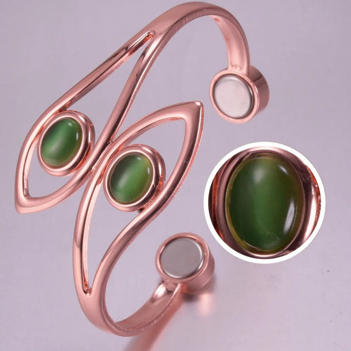 Womens Pure Copper Opal Magnetic Bracelet