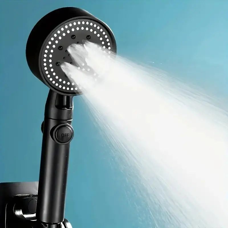 HydroFlow 3-in-1 Zwarte Douchekop Set – Verstelbaar, Waterbesparend en Hoge Druk met 5 Modi