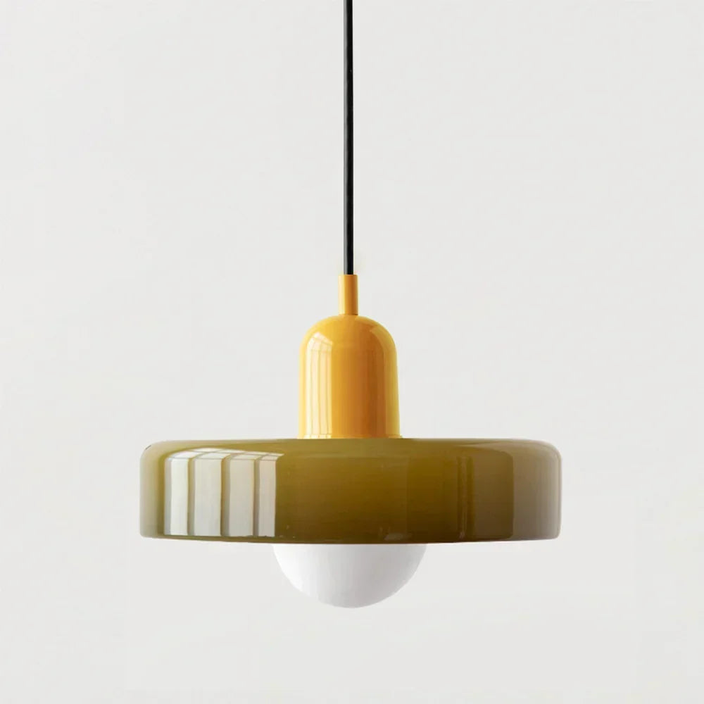 Bauhaus glas-in-lood hanglamp