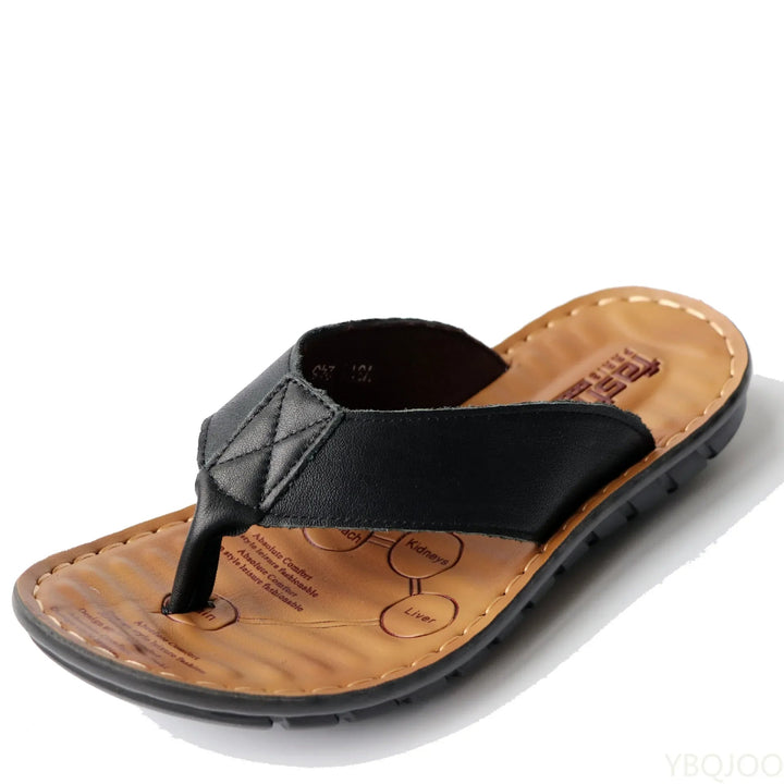 Ravon – Leren heren slippers voor de zomer