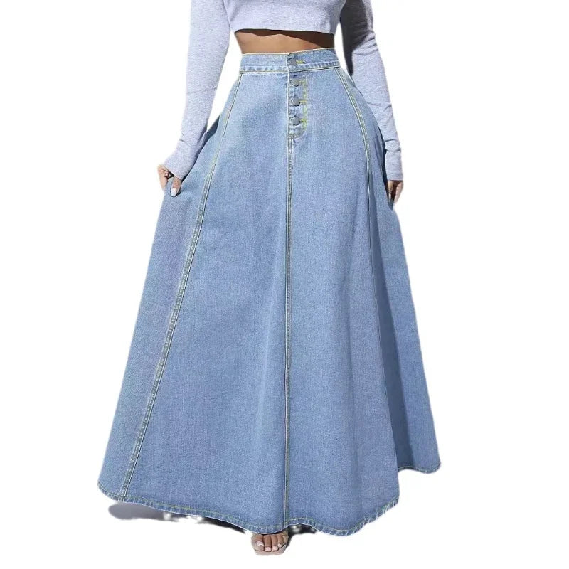 Dames Denim Rok
