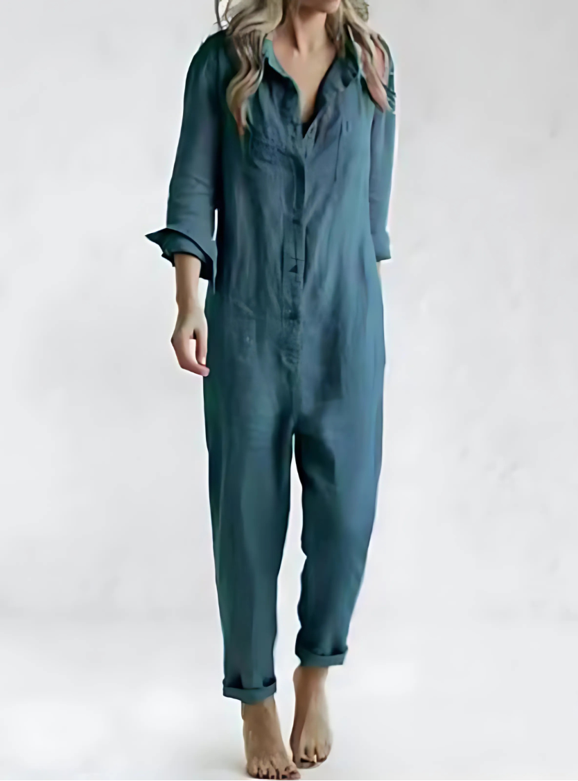 Khloe – Linnen Jumpsuit Voor Dames